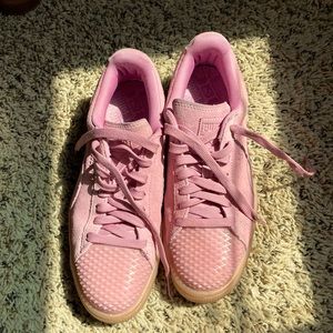 Puma pink suede shoes